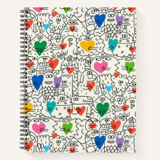 Doodle Buddies & Hearts Notitieboek