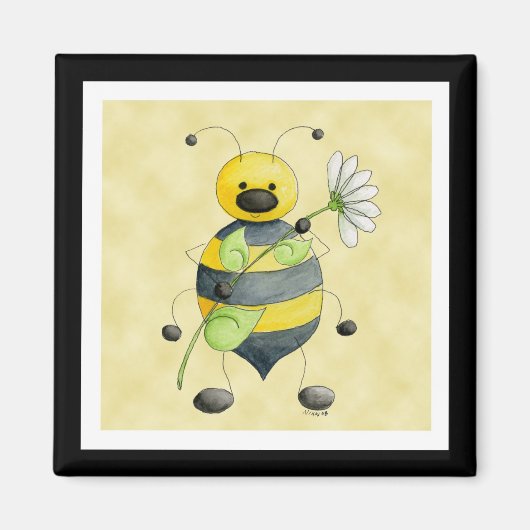 Doodle Bug Bumble Bee Magnet Magneet (Voorkant)