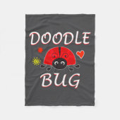 Doodle Bug Funny Doodle Ladybug  Fleece Deken (Voorkant)