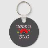 Doodle Bug Funny Doodle Ladybug  Sleutelhanger (Voorkant)
