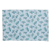 Doodle Bugs Vlinders - blauw - naadloos patroon. Kussensloop (Voorkant)