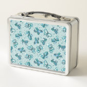 Doodle Bugs Vlinders - turquoise - kinder motief (Achterkant)