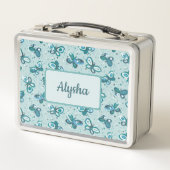 Doodle Bugs Vlinders - turquoise - kinder motief (Voorkant)