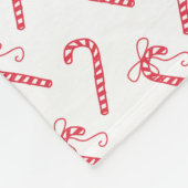 Doodle Candy Cane Pattern Mok Fleece Deken (Hoek)