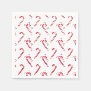 Doodle Candy Cane Pattern Mok Servet