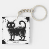 Doodle cat sleutelhanger (Achterkant)