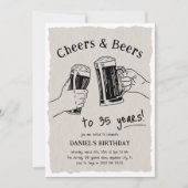 Doodle Cheers & Beers voor elke verjaardag voor vo Kaart (Voorkant)