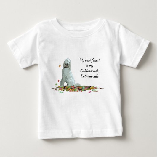 Doodle Chien En Feuille Baby T-Shirt (Devant)
