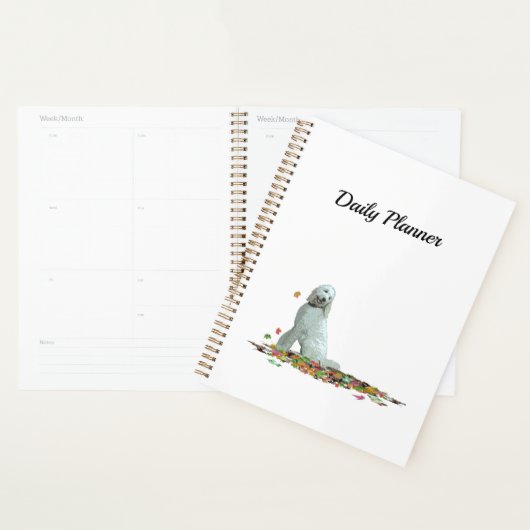 Doodle Chien En Feuille Daily Planner (Devant avec enveloppe)