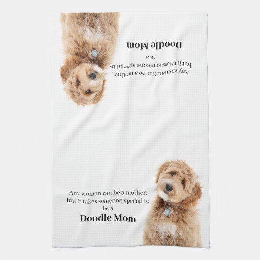 Doodle Chien Maman Cuisine Serviette (Vertical)