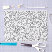 Doodle Circle krabbelpatroon Tissuepapier (Craft)