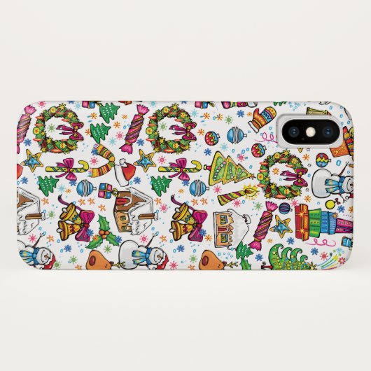 Doodle Clip art Christmas design Hoesje (Achterkant (horizontaal))