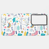 Doodle coloré Samsung Galaxy S21 Ultra Coque (Côté gauche)