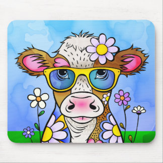 Doodle Cow Portrait Muismat