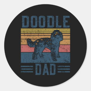 Doodle Dad Aussie Doodle Goldendoodle Ronde Sticker