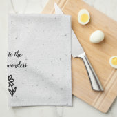 Doodle Daisy en Quote op Terrazzo Theedoek (Quarter Fold)