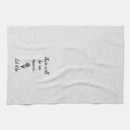 Doodle Daisy en Quote op Terrazzo Theedoek (Horizontaal)