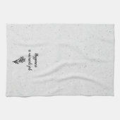 Doodle Daisy en Quote op Terrazzo Theedoek (Horizontaal)