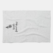 Doodle Daisy en Quote op Terrazzo Theedoek (Horizontaal)