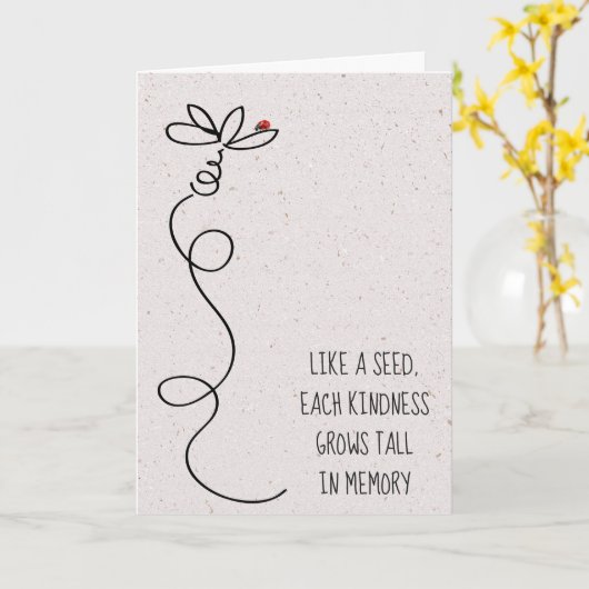 Doodle Daisy met Ladybug Kaart (Gele Bloem)