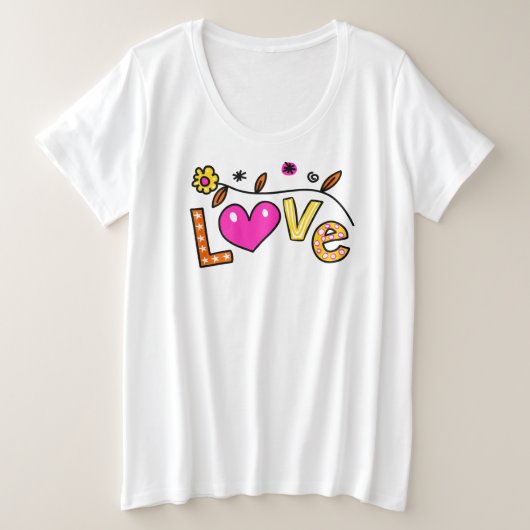 Doodle d'amour tiré à la main (Design devant)