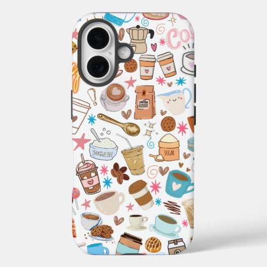 Doodle de café Lover iPhone / coque ipad (Verso)