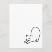 Doodle de chat sur carte postale bleue (Devant)