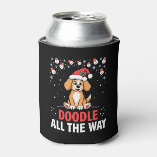 Doodle de hele weg Funny Goldendoodle Kerstman Hoe Blikjeskoeler