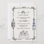 Doodle de nœud papillon de Ramadan invitations po (Devant)