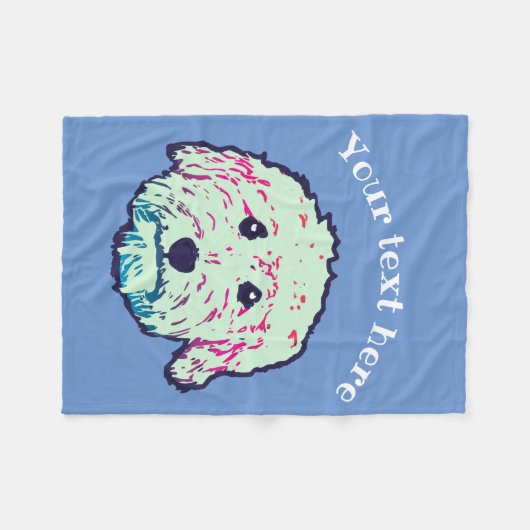 Doodle deken - Goldendoedle, cadeau van Labradoodl (Voorkant (Horizontaal))