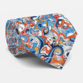 Doodle Design Stropdas (Opgerold)