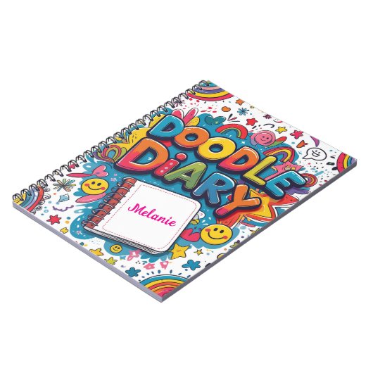 Doodle Diary – gepersonaliseerd plezier en creatie Notitieboek (Linkerzijde)