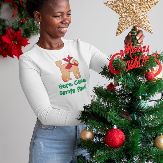 Doodle Dog Christmas komt naar Santa Paws T-shirt