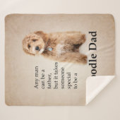 Doodle Dog Dad Sherpa Deken (Voorkant (horizontaal))