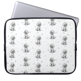 Doodle Dog Laptop Hoesje Laptop Sleeve