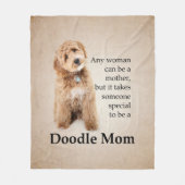 Doodle Dog Mama Fleece Deken (Voorkant)