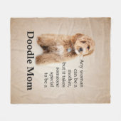 Doodle Dog Mama Fleece Deken (Voorkant (Horizontaal))