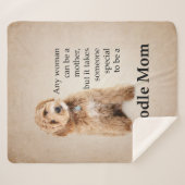 Doodle Dog Mama Sherpa Deken (Voorkant (horizontaal))