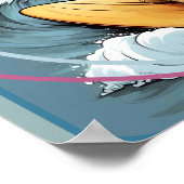 Doodle Dog Surfen Poster (Hoek)