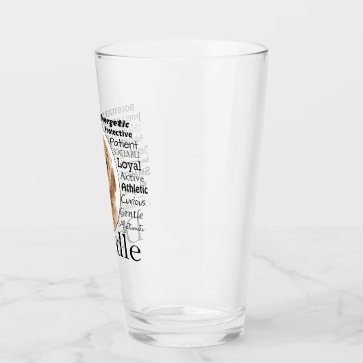 Doodle Dog Traits Glas (Links)