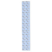 Doodle Dogs Blue Table Runner Lange Tafelloper (Voorkant)