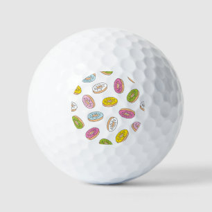 Doodle donuts patroon, naadloos ontwerp. golfballen