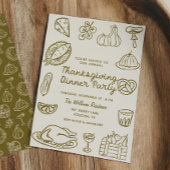Doodle Doodle Thanksgiving Dîner Invitation