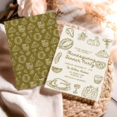 Doodle Doodle Thanksgiving Dîner Invitation