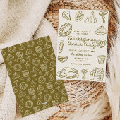 Doodle Doodle Thanksgiving Dîner Invitation