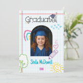 Doodle Dreams Graduation Invitation (Debout devant)