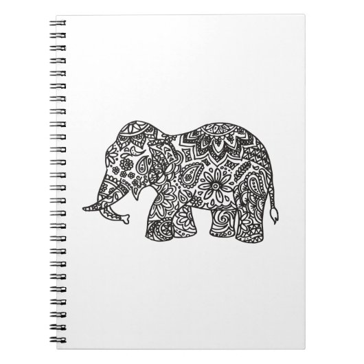 Doodle Elephant Notitieboek (Voorkant)