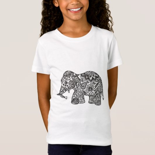 Doodle Elephant T-shirt (Voorkant)