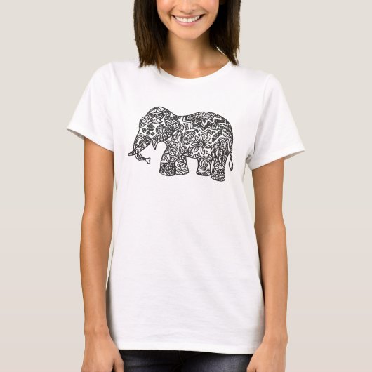 Doodle Elephant T-shirt (Voorkant)