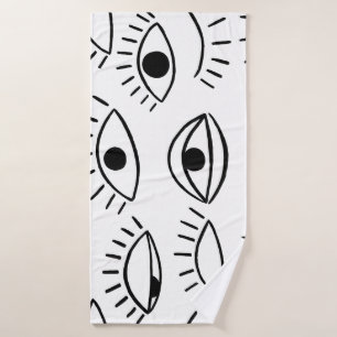 Doodle eye, motif créatif sans couture.